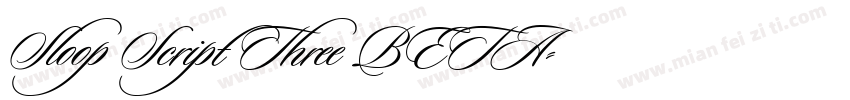 Sloop Script Three BETA字体转换